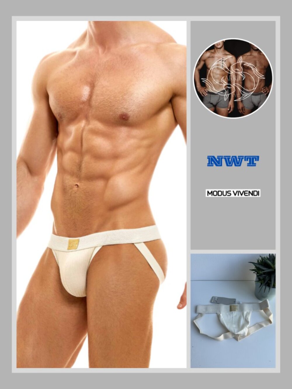 Modus Vivendi - Natural Plain Jockstrap - Natural Cream (M)